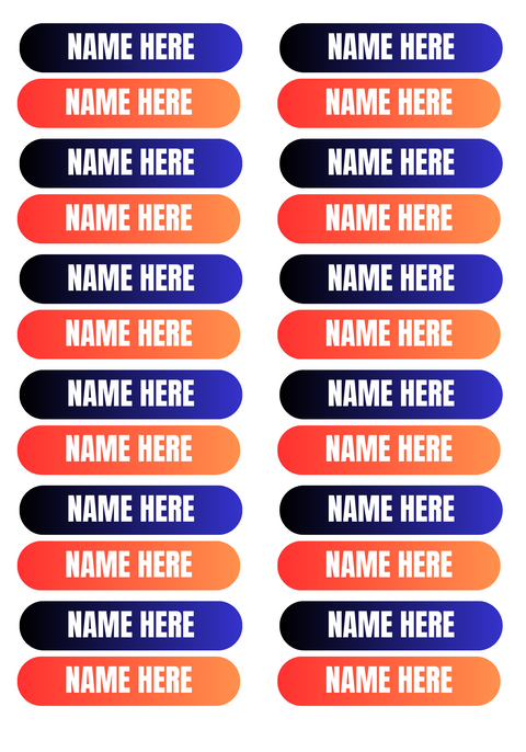 Name Label - Large Labels