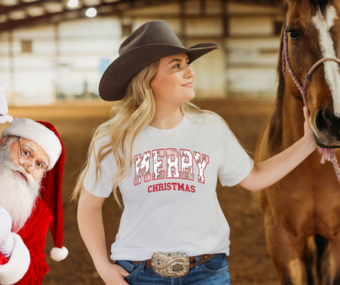 COW PRINT MERRY CHRISTMAS
