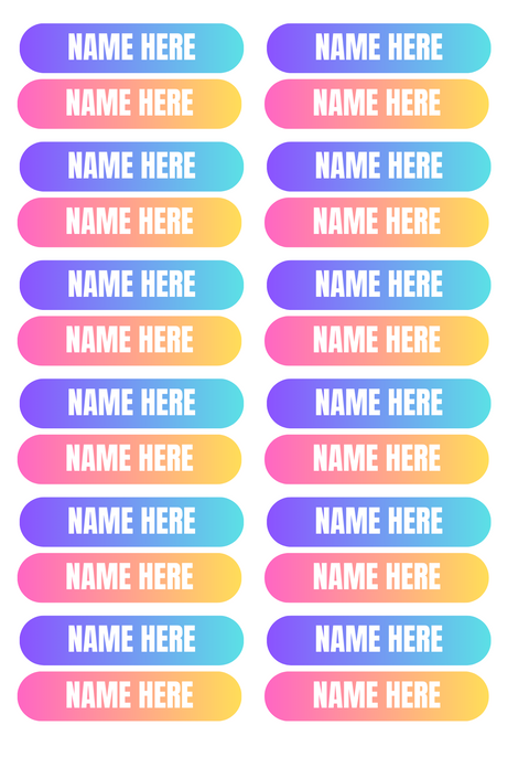 Name Label - Subject Label