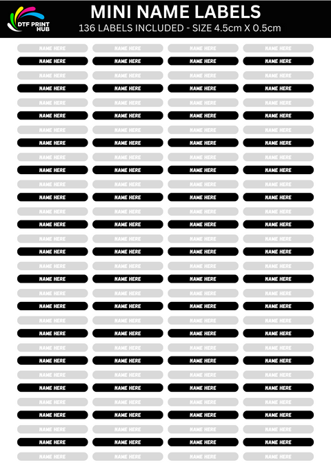 Name Label - Subject Label