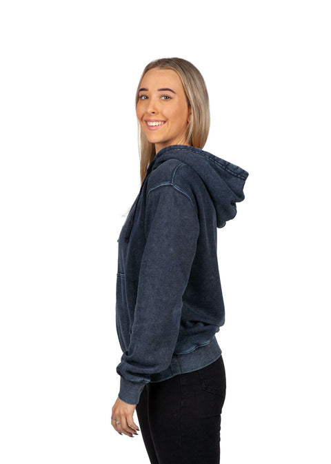 Ladies Stone Wash Fleece Hoodie