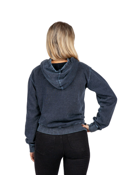 Ladies Stone Wash Fleece Hoodie
