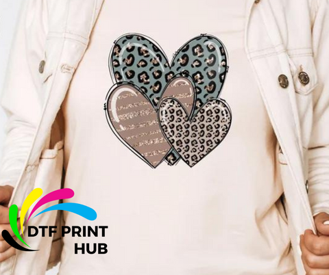 Leopard Print Hearts